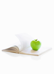 book and apple