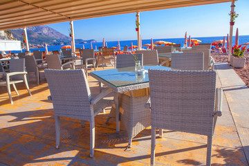 terrace on the beach