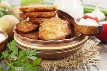 Homemade potato pancakes