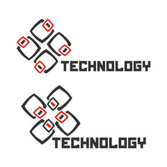 Technology logo template. Electronics icon. 