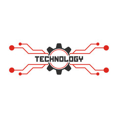 Technology logo template. Electronics icon. 