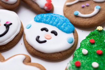 Boy snowman cookie