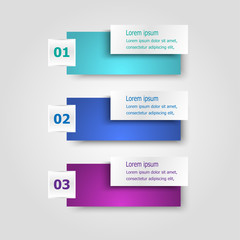 Infographic template with rectangle banners