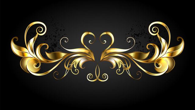 Golden antique frame scroll