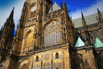 Obraz premium St. Vitus Cathedral in Prague Castle complex in Prague, Czech Republic