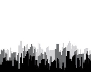 Naklejka premium Nowoczesne miasto. sylwetka miasta. ilustracji wektorowych