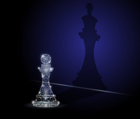 Ambition concept vector geometric polygonal art background