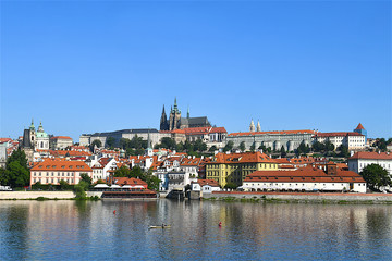Fototapeta premium The old city of Prague and the Vltava river