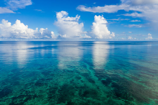 Aerial of Ishigaki Island sea ocean