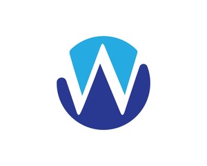 w logo letter design