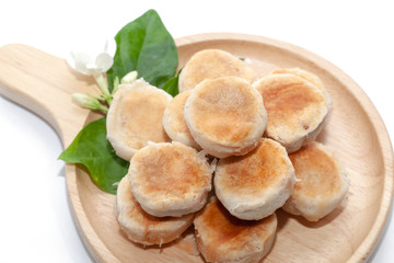 tao sor cake or moon cake in Phuket Thailand on white background