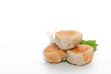 tao sor cake or moon cake in Phuket Thailand on white background