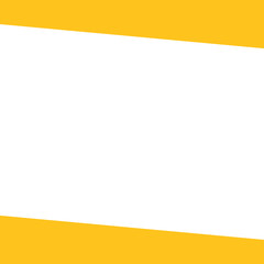 Fototapeta premium Yellow horizontal square on white background using as business presentation, corporate report, advertising, annual report and banner background. 
