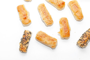 tao sor cake or moon cake in Phuket Thailand on white background