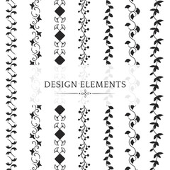 Collection of divider design element vectors