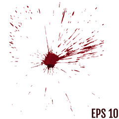 Blood isolated on white, Halloween concept. Vector illustration