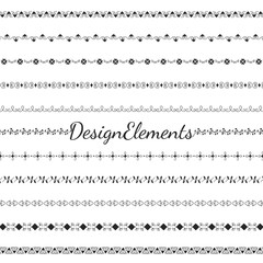 Collection of divider design element vectors