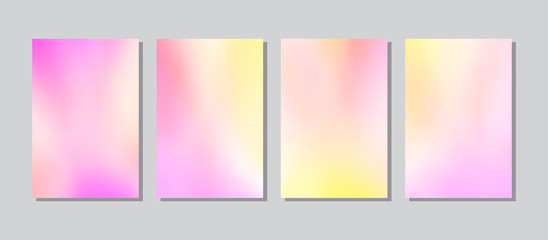 Screen gradient set with modern abstract backgrounds.