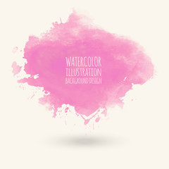 coral watercolor background. abstract color illustration eps10