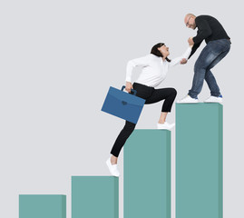 Obraz premium Success through leadership and teamwork