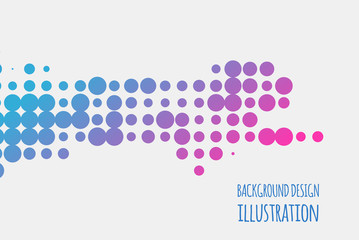 Gradient halftone dots background. color vector illustration eps10