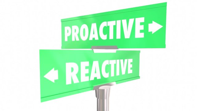 Proactive Vs Reactive Response Choices 2 Two Way Road Signs 3d Animation