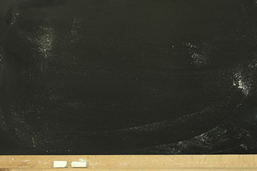 Old blank dirty blackboard .Empty Chalkboard Background with writing space 