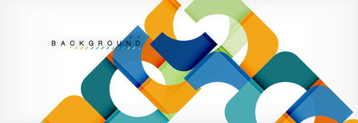 Geometric squares abstract banner. Vector illustration for business brochure or flyer, presentation and web design layout