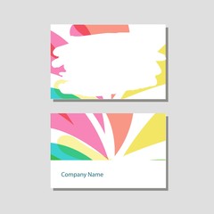 Fototapeta premium Abstract visit card in flat style