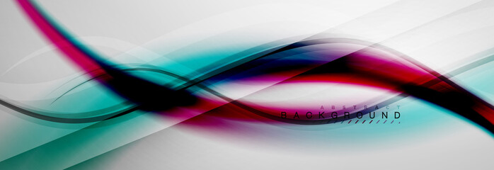 Naklejka premium Smooth flowing wave motion concept background