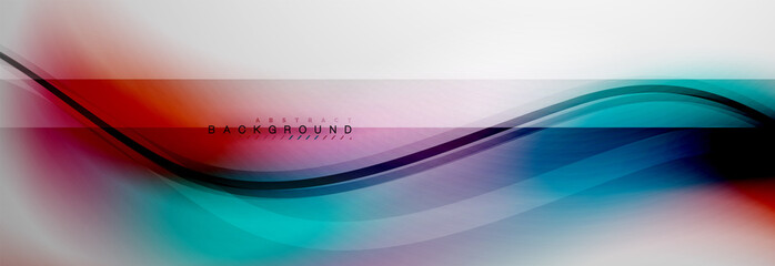 Smooth flowing wave motion concept background