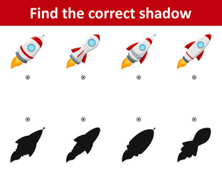 Find the correct shadow rocket among differences
