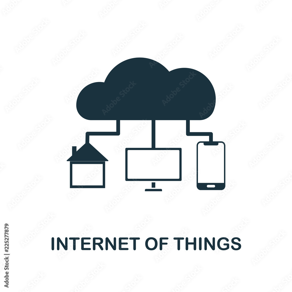 Aufkleber internet of things icon. monochrome style design from industry 4.0 icon collection. ui and ux. pixel