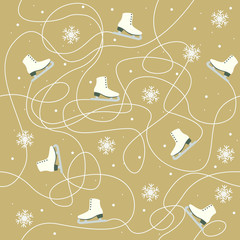 Winter seamless pattern background vector illustration