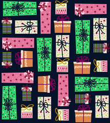 Winter seamless pattern background vector illustration