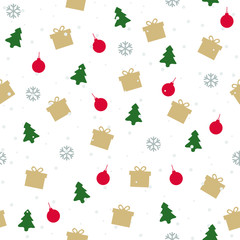 Winter seamless pattern background vector illustration