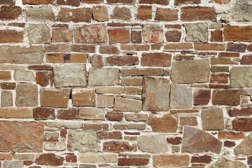 wall of old stone, brickwork, texture, aged background
