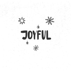Christmas Joyful lettering