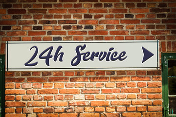 Schild 318 - 24h Service