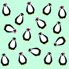 Winter seamless pattern background vector illustration