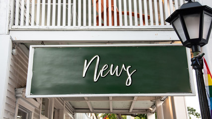 Obraz premium Schild 338 - News