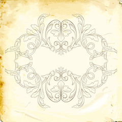 Vector baroque of vintage elements for design. 