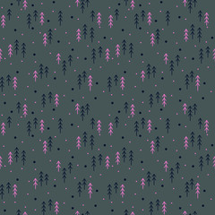 Winter seamless pattern background vector illustration