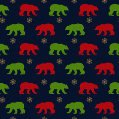 Winter seamless pattern background vector illustration