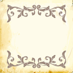 Vector baroque of vintage elements for design. 