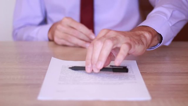 Businessman offering to sign contract