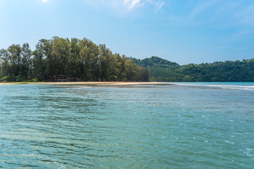 Coastal lagoon at Long Beach, called Ao Yai in Thai, on the island of Ko Phayam, in southern Thailand.