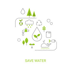 Save water concept