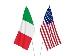 America and Italy flags