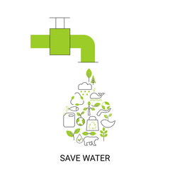 Save water concept